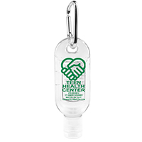 1.8 oz Hand Sanitizer Antibacterial Gel in Flip-Top Bottle with Carabiner